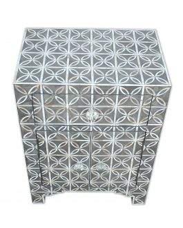 Lavish Touch Classon Side Table – Mother of Pearl Inlay