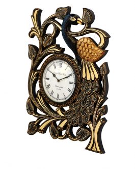 Lavish Touch Peacock Clock