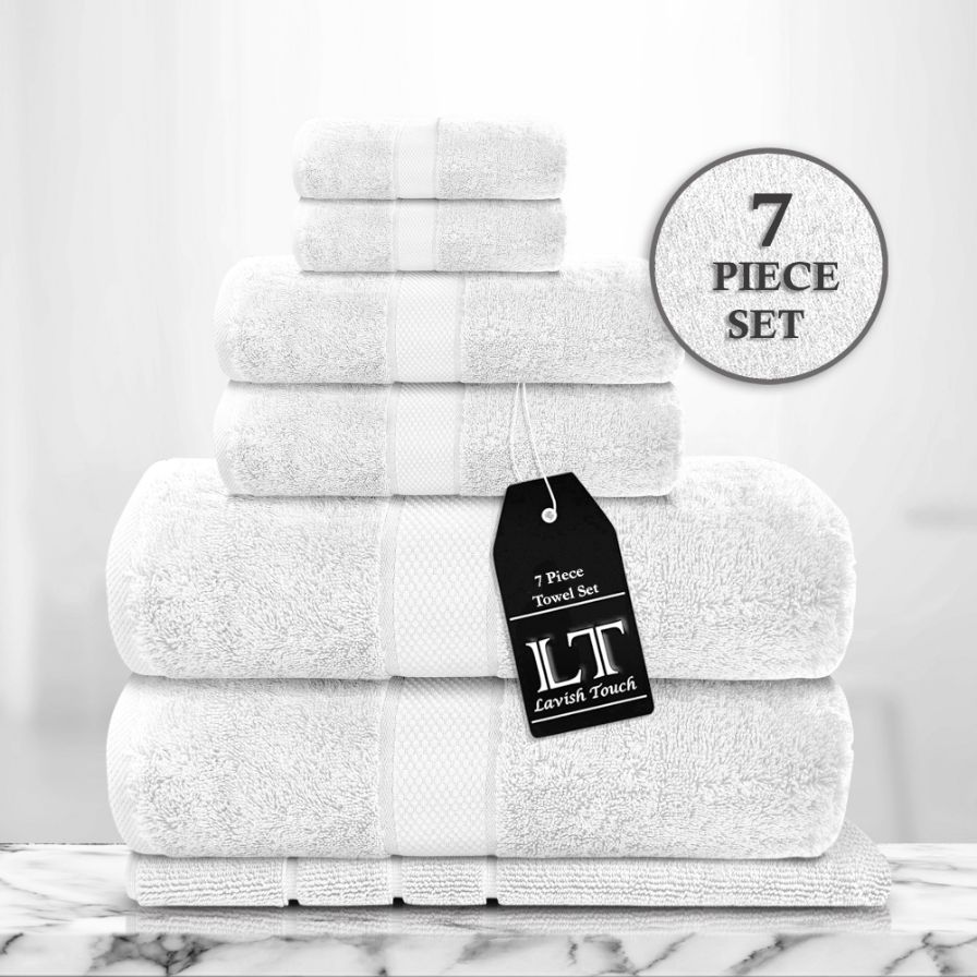 6 Piece Towel Set 700 GSM Soft 100% Cotton 2 Bath, 2 Hand towels